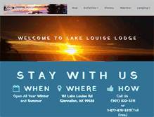 Tablet Screenshot of lakelouiselodge.com
